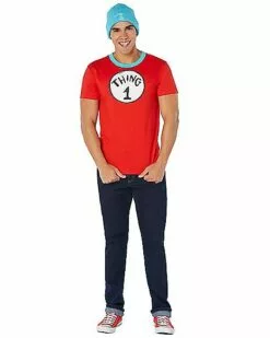 Adult Thing 1 And Thing 2 Costume Kit – Dr. Seuss -Cosplay Shop 01542539 c