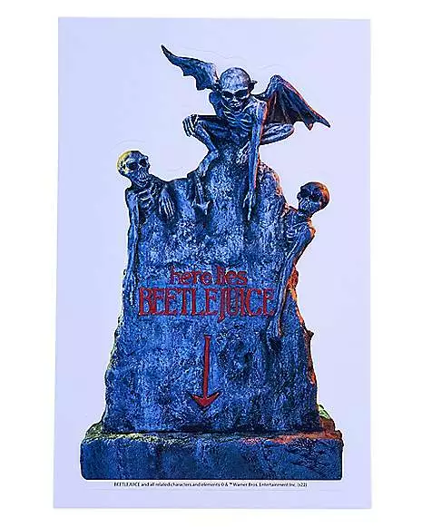 Here Lies Beetlejuice Tombstone Decal -Cosplay Shop 01584150 a