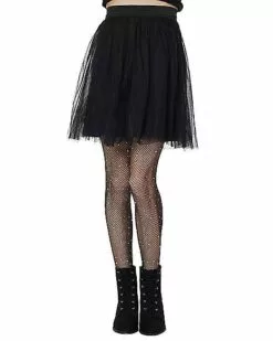 Kids Black Rhinestone Fishnet Tights